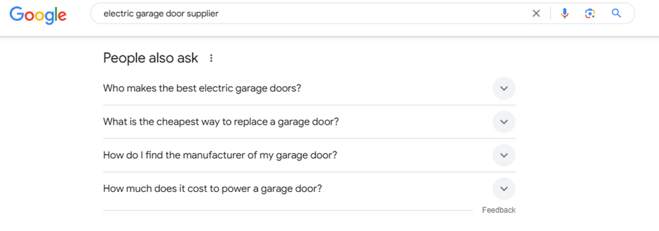 Google - People also asked